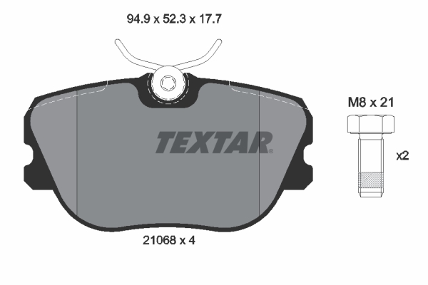 TEXTAR 2106804 Fékbetét készlet, tárcsafék