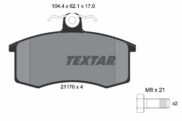 TEXTAR TEX 2117002 Fékbetét készlet, tárcsafék