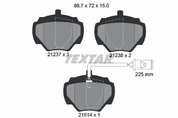 TEXTAR TEX 2123701 Fékbetét készlet, tárcsafék