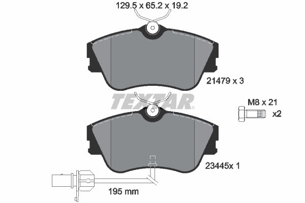 TEXTAR 2147903 Fékbetét készlet, tárcsafék