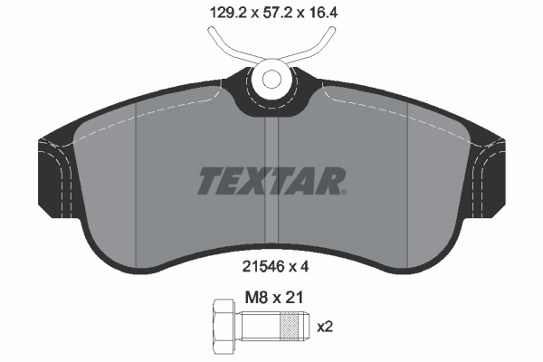 TEXTAR TEX 2154601 Fékbetét készlet, tárcsafék