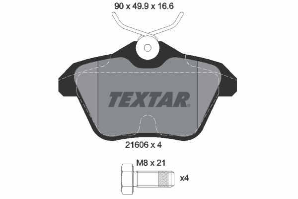 TEXTAR 2160601 Fékbetét készlet, tárcsafék
