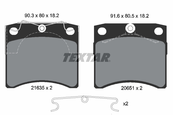 TEXTAR 2163501 Fékbetét készlet, tárcsafék