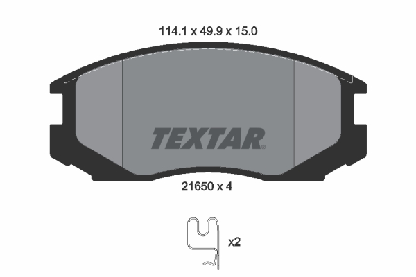 TEXTAR 2165001 Fékbetét készlet, tárcsafék
