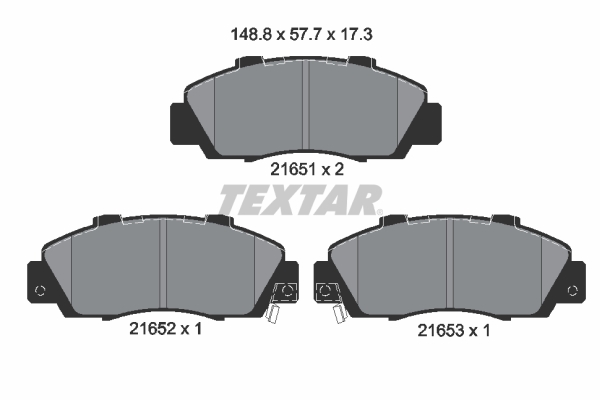 TEXTAR 2165101TX Fékbetét készlet, tárcsafék