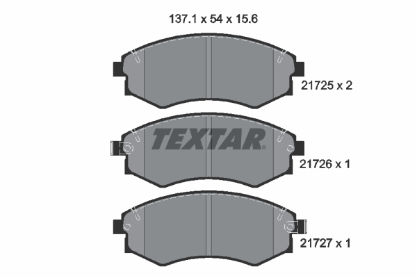 TEXTAR 2172502 Fékbetét készlet, tárcsafék