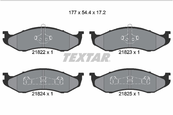 TEXTAR TEX 2182202 Fékbetét készlet, tárcsafék