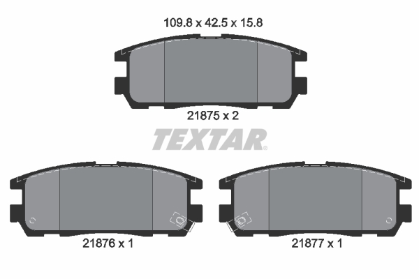 TEXTAR 2187501 Fékbetét készlet, tárcsafék