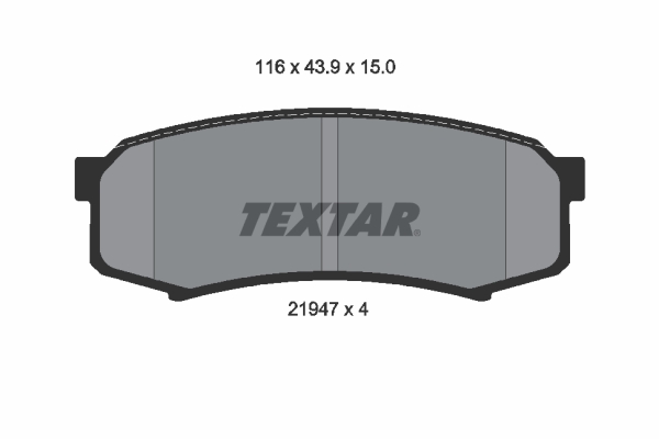TEXTAR 2194701 Fékbetét készlet, tárcsafék