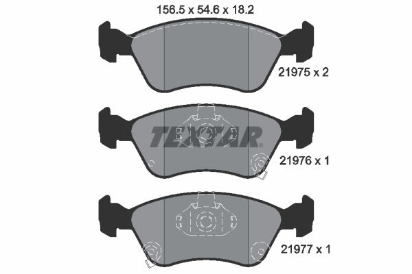 TEXTAR 205 627 2197502 - Fékbetét készlet, tárcsafék