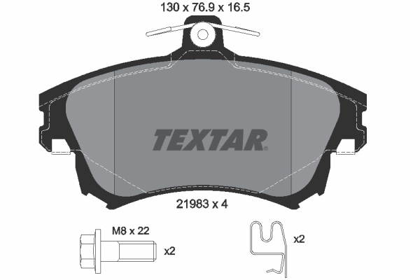 TEXTAR 2198304 Fékbetét készlet, tárcsafék