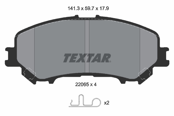TEXTAR 2206501 Fékbetét készlet, tárcsafék