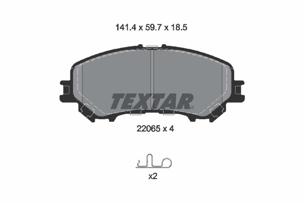 TEXTAR  Fékbetét készlet, tárcsafék