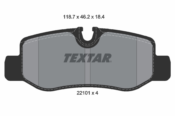 TEXTAR 2210101 Fékbetét készlet, tárcsafék