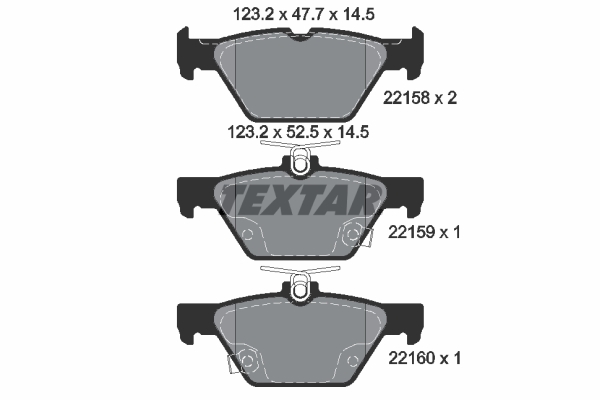 TEXTAR 2215801 Fékbetét készlet, tárcsafék