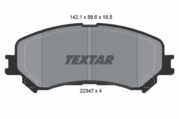 TEXTAR 249 620 2234701 - Fékbetét készlet, tárcsafék