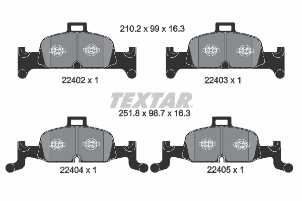 TEXTAR TEX 2240201 Fékbetét készlet, tárcsafék
