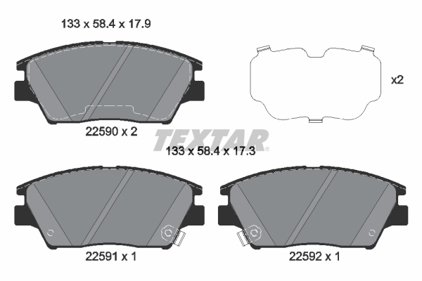 TEXTAR 258 302 Alkatrész 2259001