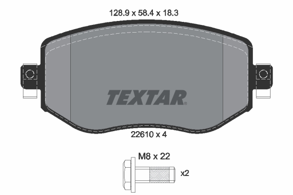 TEXTAR 254 062 Alkatrész 2261001