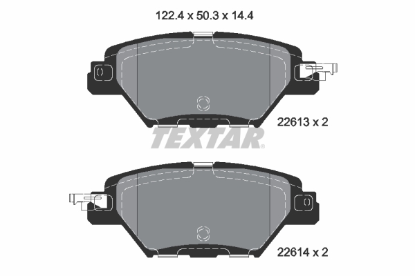 TEXTAR 2261301 Fékbetét készlet, tárcsafék