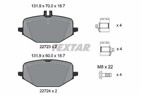 TEXTAR 2272303 f?kbet?tk?szlet, t?rcsaf?k