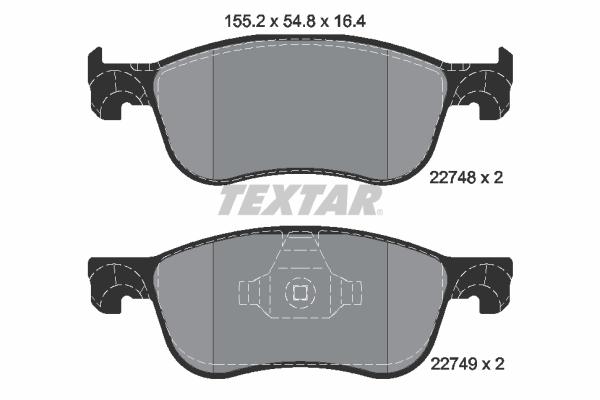 TEXTAR TEX 2274801 Fékbetét készlet, tárcsafék