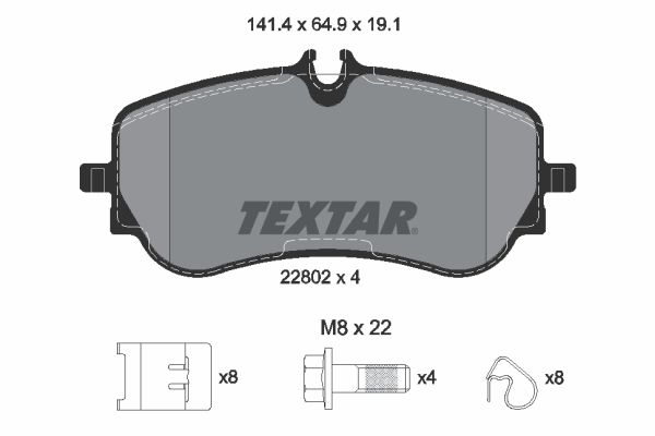 TEXTAR 2280201 TEX FĂŠkbetĂŠt kĂŠszlet, tĂĄrcsafĂŠk