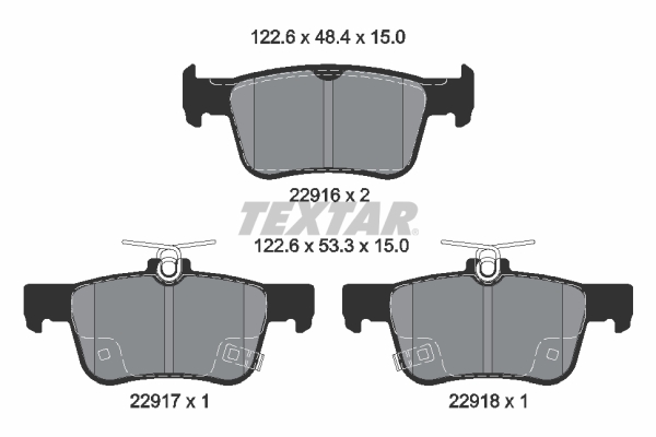 TEXTAR 2291601 fékbetétkészlet, tárcsafék