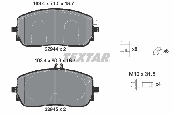 TEXTAR 260 717 Alkatrész 2294401