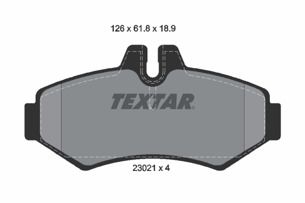 TEXTAR TEX 2302101 Fékbetét készlet, tárcsafék