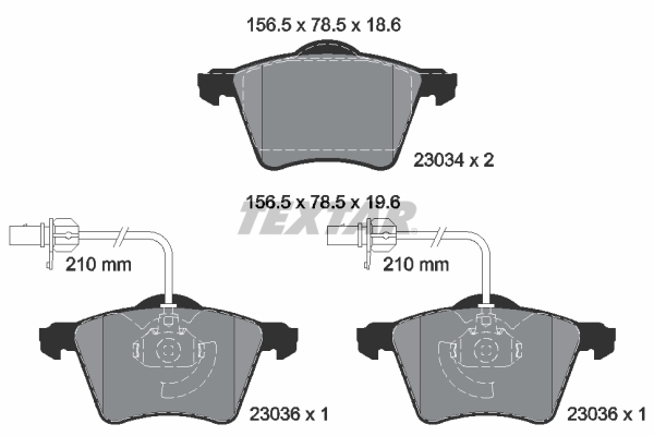 TEXTAR TEX 2303401 Fékbetét készlet, tárcsafék