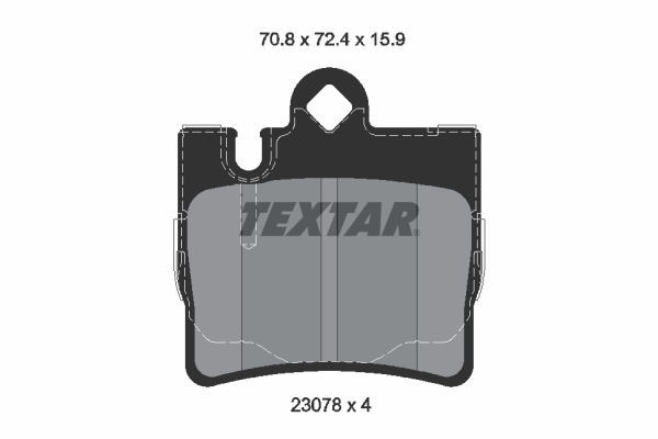 TEXTAR TEX 2307801 Fékbetét készlet, tárcsafék