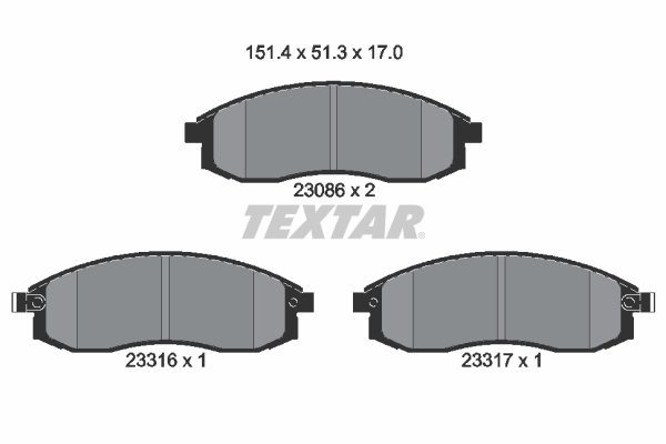 TEXTAR TEX2308601 Fékbetét