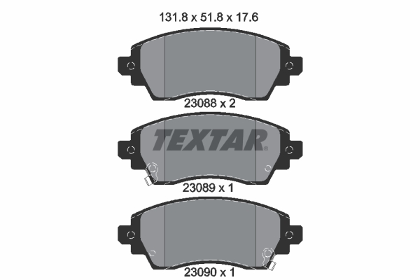 TEXTAR 2308801 Fékbetét készlet, tárcsafék