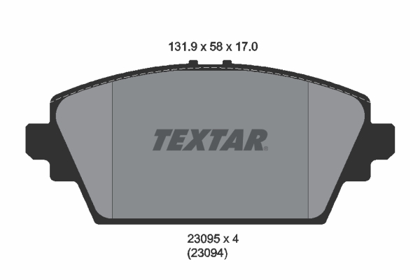 TEXTAR 2309501 Fékbetét készlet, tárcsafék