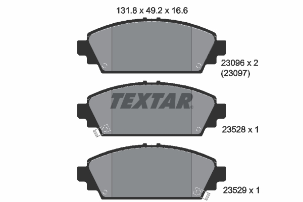 TEXTAR 2309601 Fékbetét készlet, tárcsafék