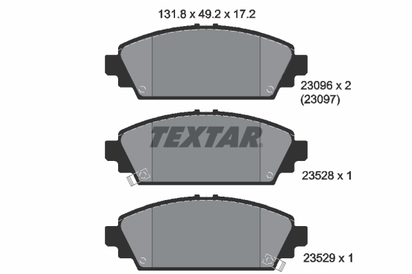 TEXTAR 2309601 Fékbetét készlet, tárcsafék