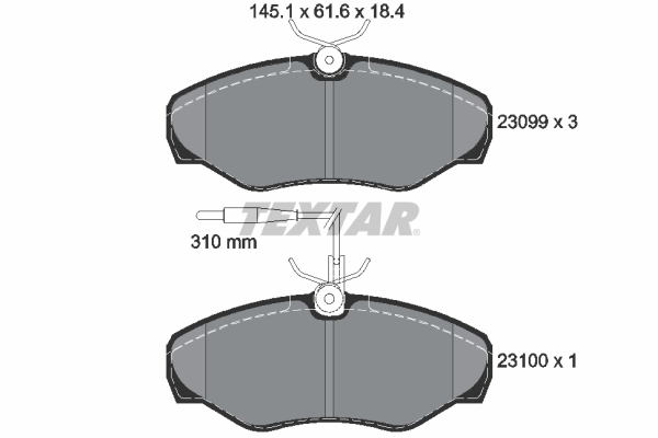 TEXTAR TEX2309903 Fékbetét