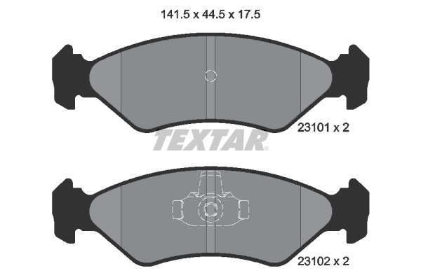 TEXTAR 2310101 Fékbetét készlet, tárcsafék
