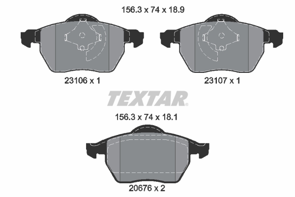 TEXTAR TEX 2310601 Fékbetét készlet, tárcsafék