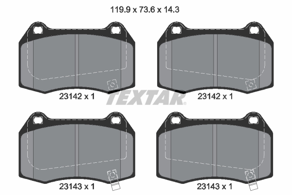 TEXTAR 2314201 Fékbetét készlet, tárcsafék