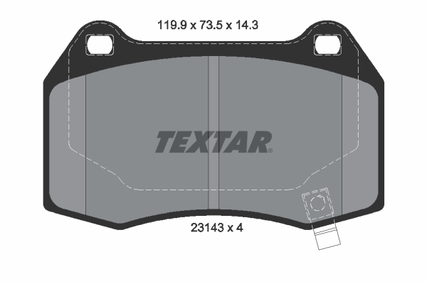 TEXTAR 231 954 2314301 - Fékbetét készlet, tárcsafék