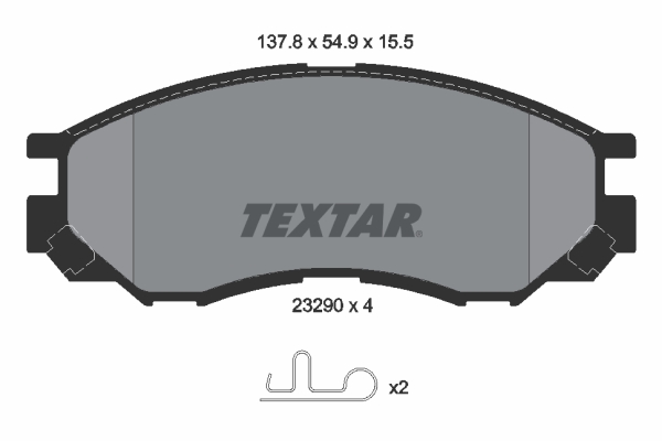 TEXTAR 2329002 Fékbetét készlet, tárcsafék
