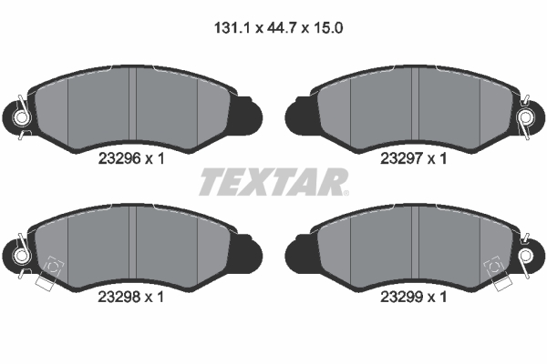 TEXTAR TEX 2329601 Fékbetét készlet, tárcsafék
