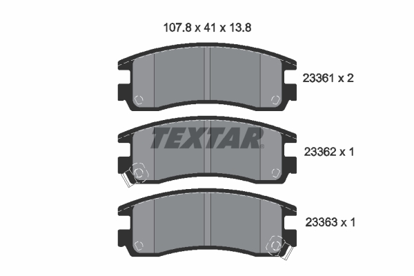 TEXTAR 2336101 Fékbetét készlet, tárcsafék