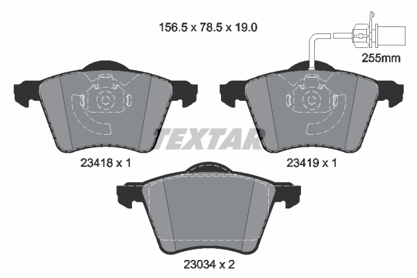 TEXTAR 2341801TX Fékbetét készlet, tárcsafék