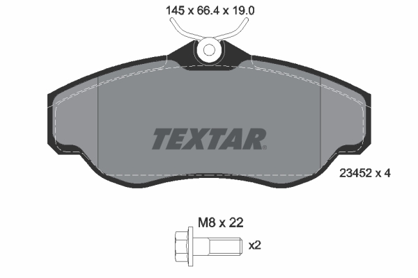 TEXTAR 2345201TX Fékbetét készlet, tárcsafék