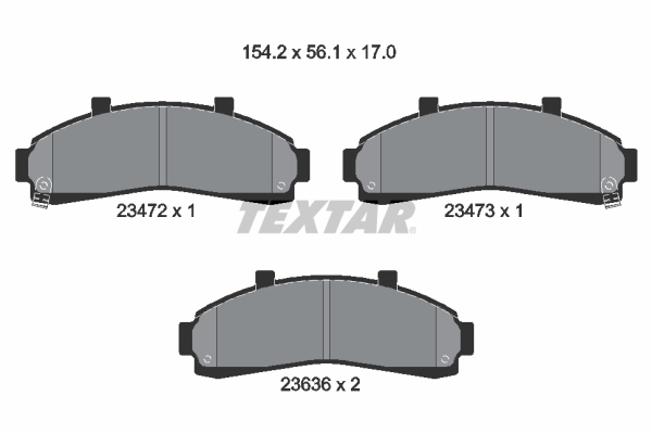 TEXTAR TEX 2347201 Fékbetét készlet, tárcsafék