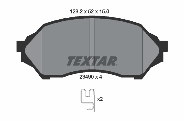 TEXTAR 2349002 Fékbetét készlet, tárcsafék