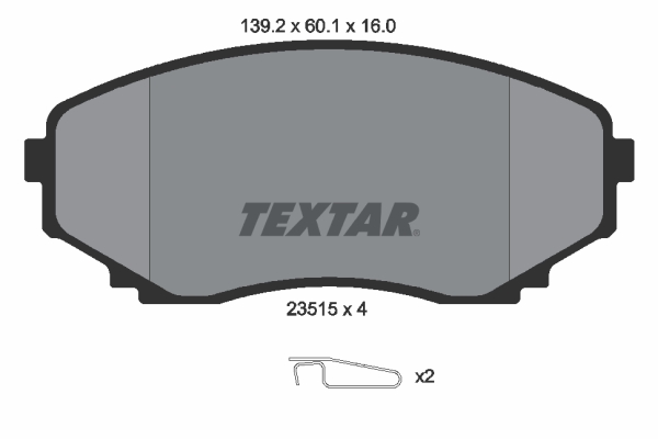 TEXTAR 2351501 Fékbetét készlet, tárcsafék